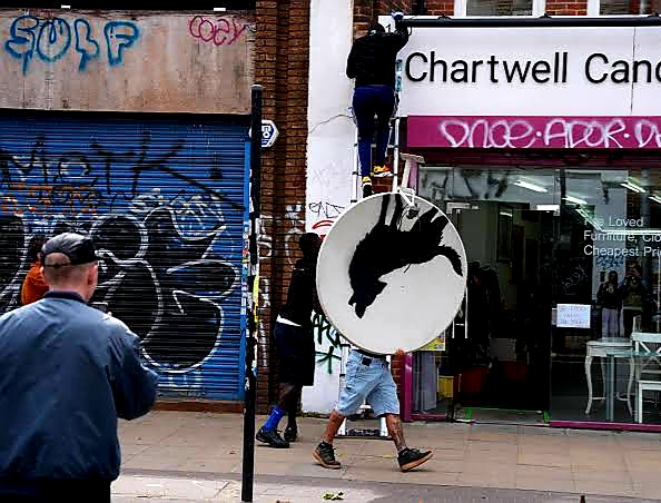 Banksy Howling Wolf artwork removed