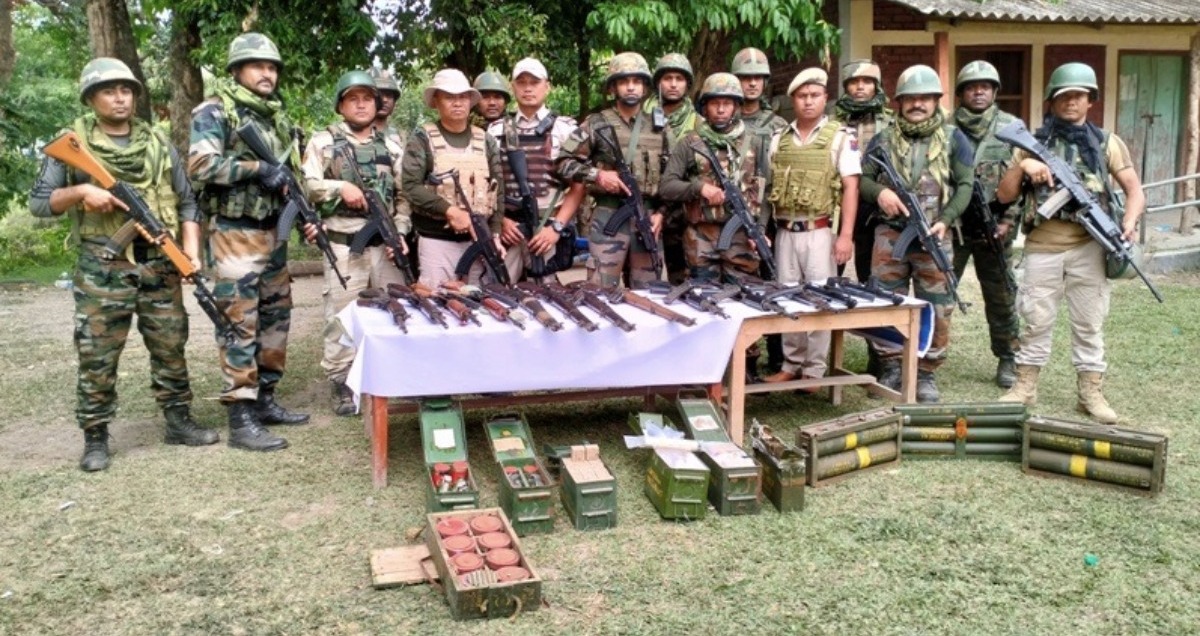 Weapons and ammunition found in Manipur’s Kakching district