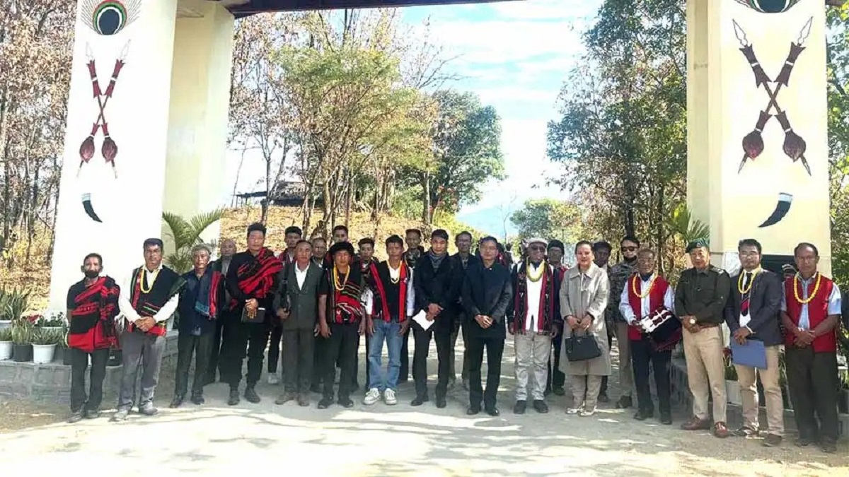 The welcome gate of Mitelephe village inaugurates by Supongnukshi